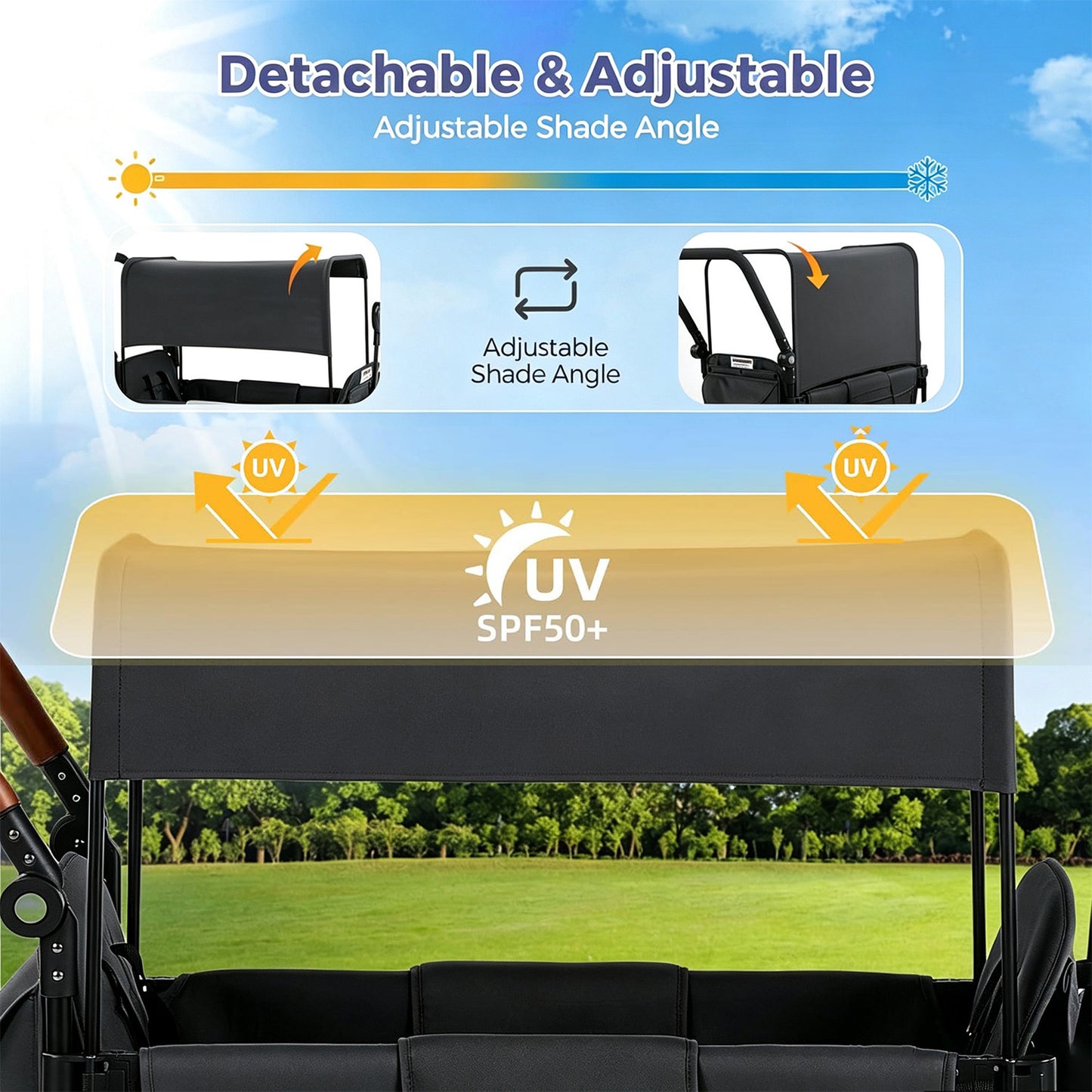 Stroller Wagon Canopy (2-Seater / 4-Seater Options)