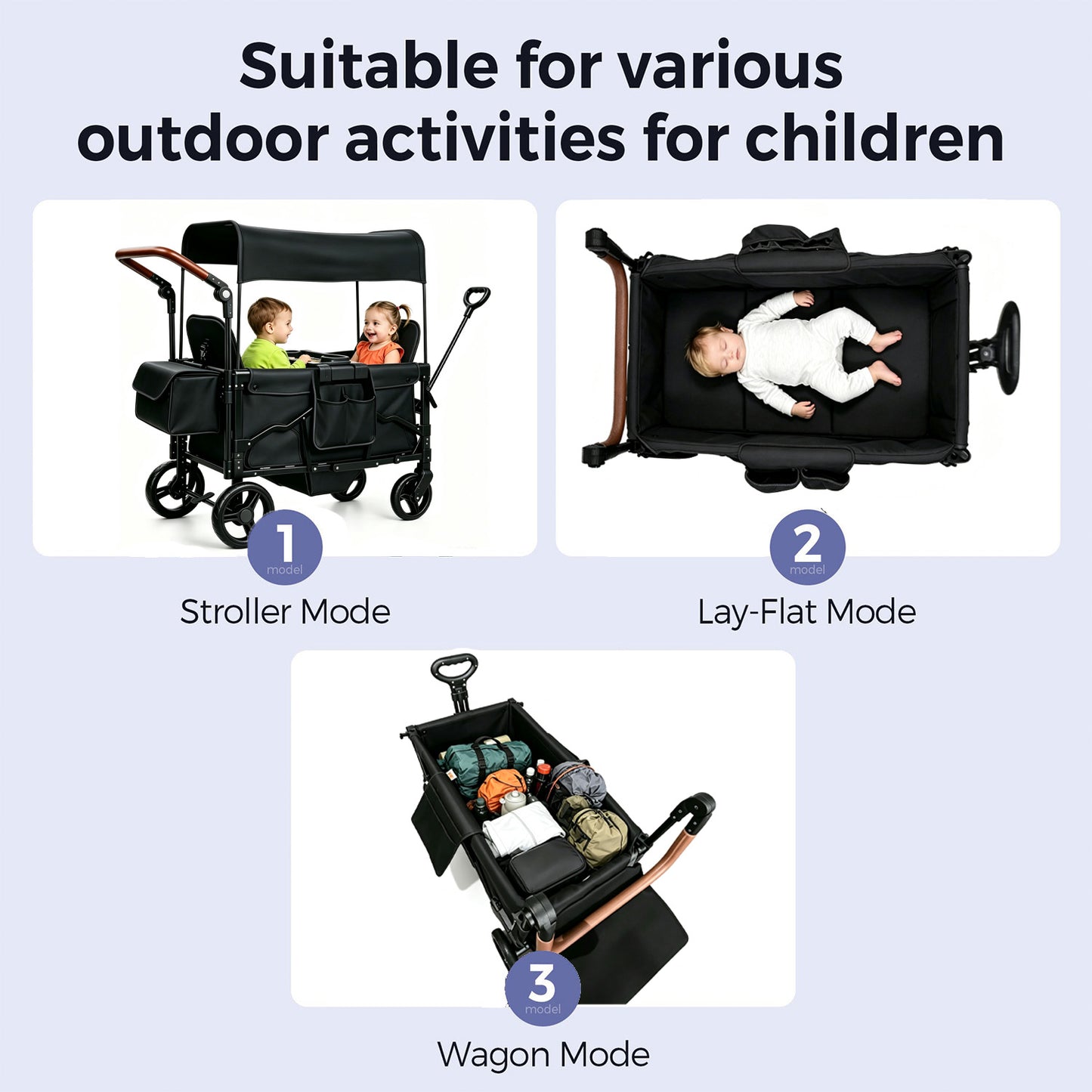 Veqnaro 2-Seater Stroller Wagon