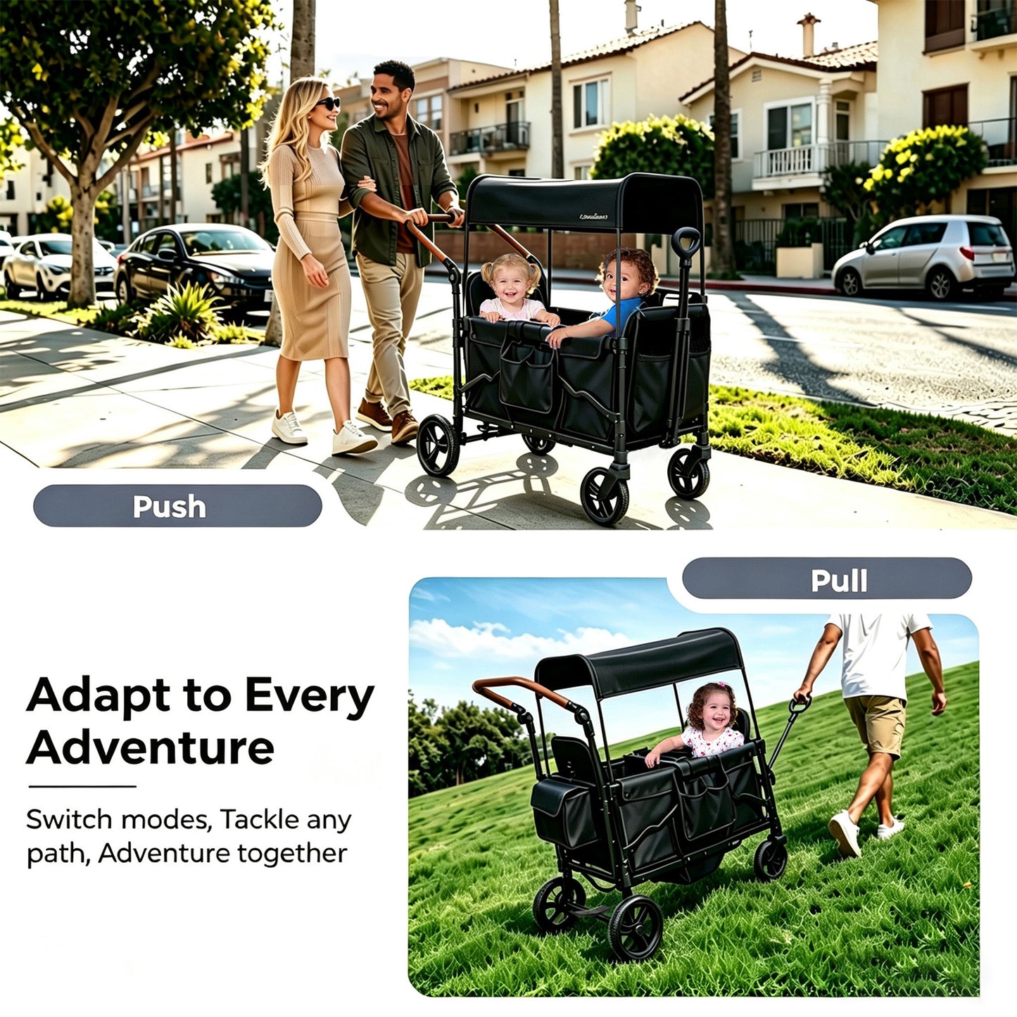Veqnaro 2-Seater Stroller Wagon