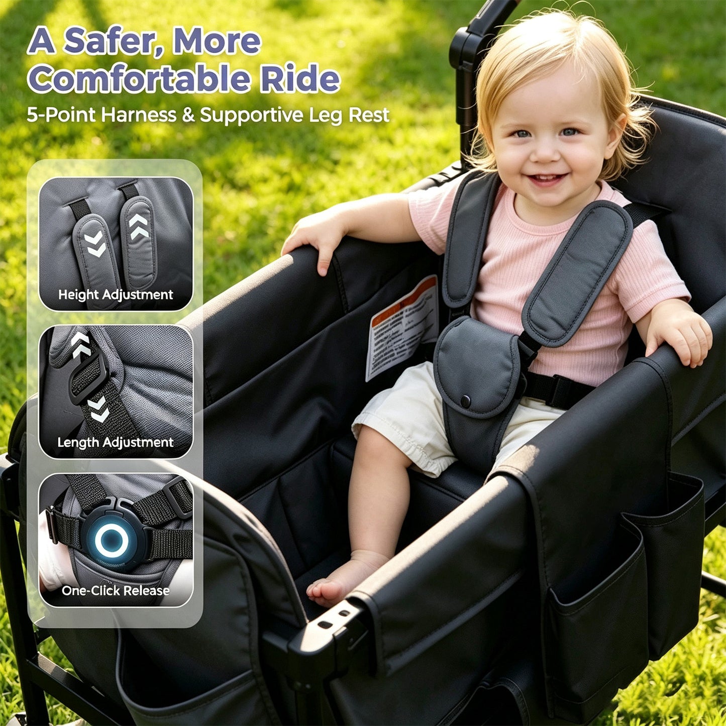 Veqnaro 2-Seater Stroller Wagon