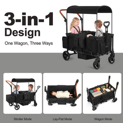 Veqnaro 2-Seater Stroller Wagon