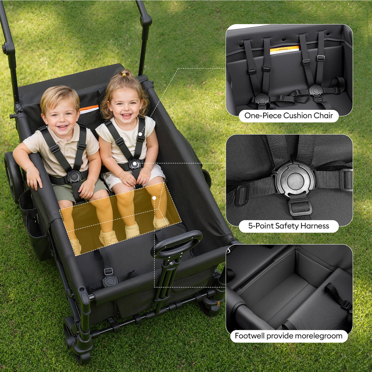 Veqnaro 4-Seater Stroller Wagon