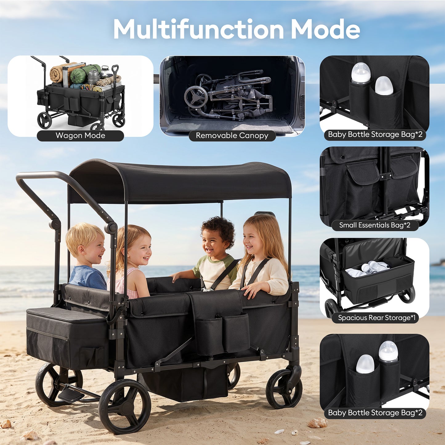 Veqnaro 4-Seater Stroller Wagon